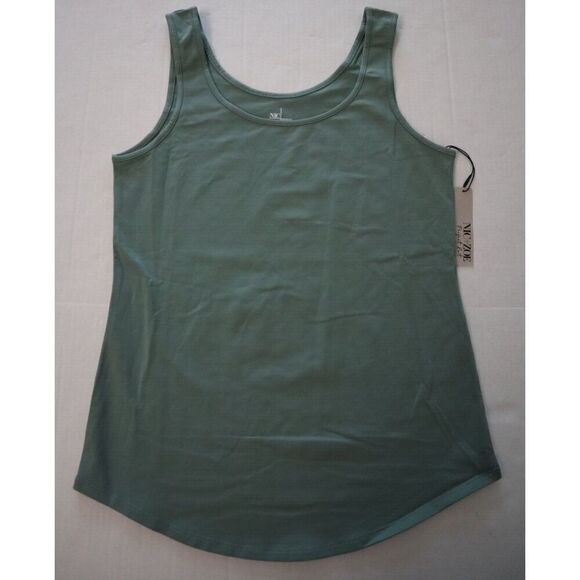Nic + Zoe F221030 Women's Sz XS Juniper Green Perfect Knit Shirttail Tank Top - Picture 7 of 10